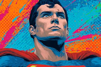 create an amazing superhero pop art