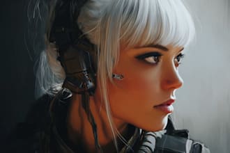 sci fi character illustration or sci fi character