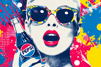 create a pop art advertisement