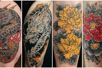make a traditional japanese irezumi tattoo