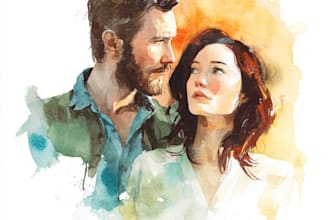 create a watercolor family portrait