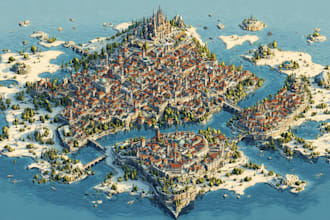 vector map illustration map design isometric