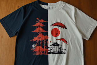 create a japanese style t shirts artwork