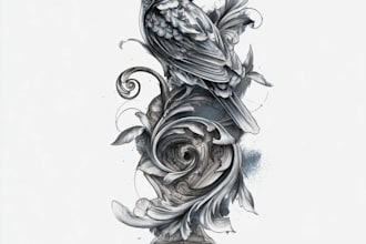 high end linework tattoo design for you