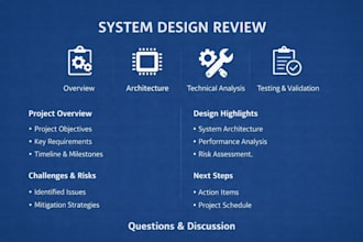 review your system design and architecture with senior level insights