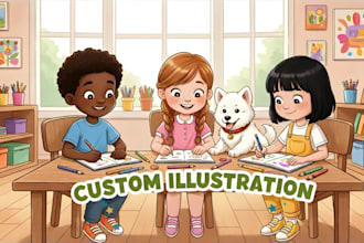 design children storybook and book cover illustrations