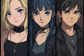 draw anime style characters commission