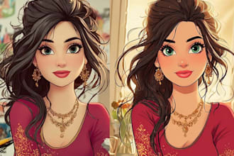do disney cartoon portrait