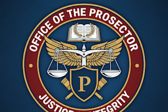 design a professional and authoritative prosecutor logo for your brand
