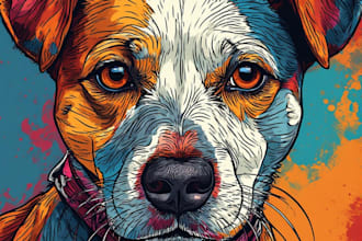 do coloufull pop art for your pet or favorite animal