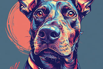 make pop art pet colorful unique style