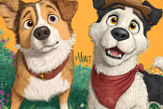 draw pet portrait your pets