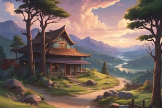create cartoon background illustration