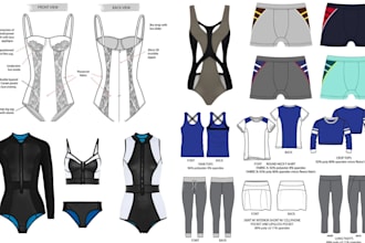 design lingerie, loungewear, sleepwear, swimwear or pajamas advanced tech packs