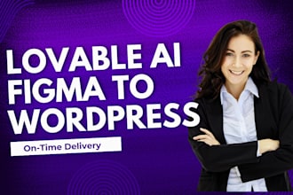 migrate lovable ai, wix, figma to wordpress website using elementor pro