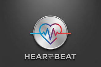 design a modern and meaningful heartbeat logo for your brand