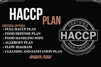 create a complete haccp plan and food safety documentation for your business