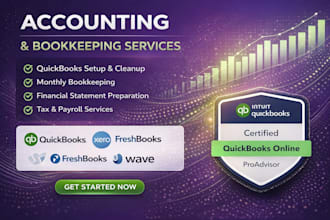 do bookkeeping in quickbooks, xero, and wave with accurate reports