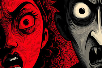create amazing vintage horror comics artwork illustration