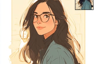 draw a portrait in semi realism disney cartoon style