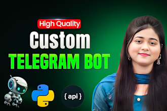 create powerful telegram bot with custom features