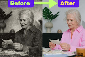 fix old photo colorize image restore old photo touch up wedding photo repair