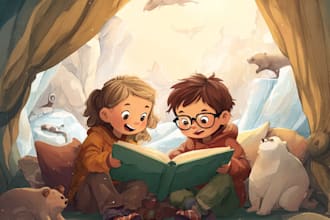 illustrate children story book illustration and cover