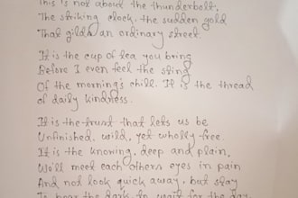 transform your words into beautiful, custom handwriting art