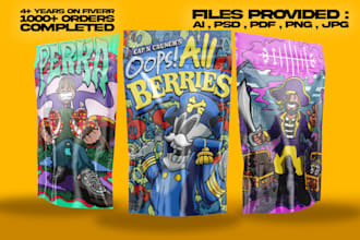 do product packaging design, pouch design, bag design