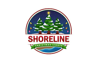 design christmas light business logo