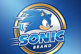 design a fast and dynamic sonic inspired logo for your brand