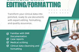 professionally edit and format medical and clinical documents