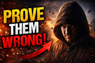 design high CTR youtube thumbnail for motivational and fitness content