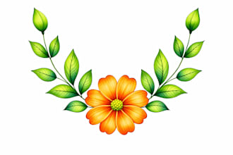 draw hand drawn pencil floral illustration