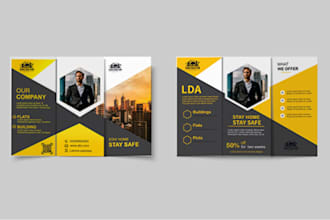modern design bifold trifold brochure and cataloge