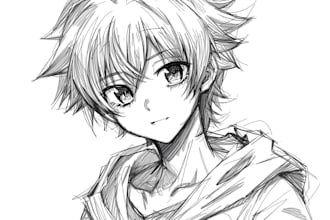 sketch characters into anime style