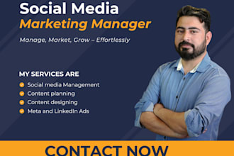 be your social media manager and markerter