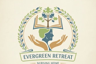 design a professional and caring nursing home logo for your brand