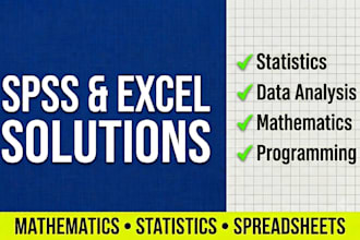 assist with mathematics, statistics, programming, excel and spss projects