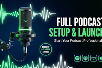 handle your full podcast setup podcast launch podcast setup launching service