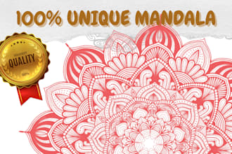 draw unique mandala for coloring books