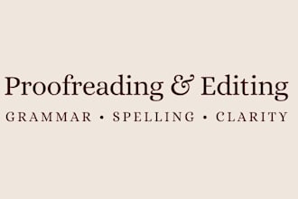 proofread and edit your english for grammar and clarity
