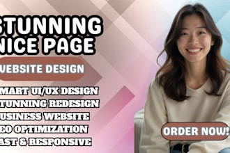 design stunning nicepage website, redesign nicepage website design landing page