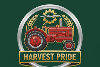 design a strong and professional tractor logo for your brand