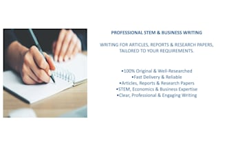 write stem, economics and business content