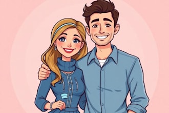 create simple cartoon portrait