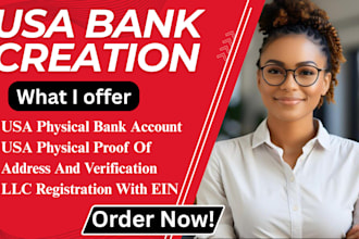 do usa bank creation get usa physical address and proof of address