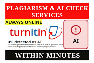 provide urgent plagiarism reports and ai checks for your documents