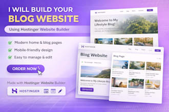 design a website using hostinger website builder