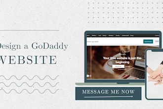 design a godaddy website according to your need